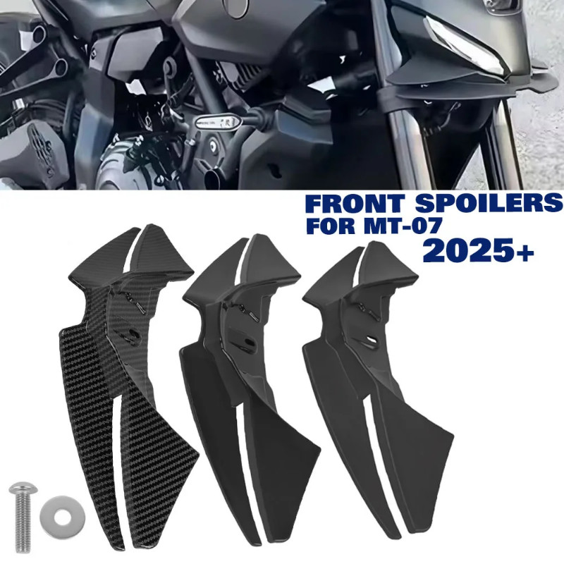 For YAMAHA MT-07 MT07 MT 07 2025+ Front Spoiler Downforce Naked Aerodynamic Winglet Deflector Front