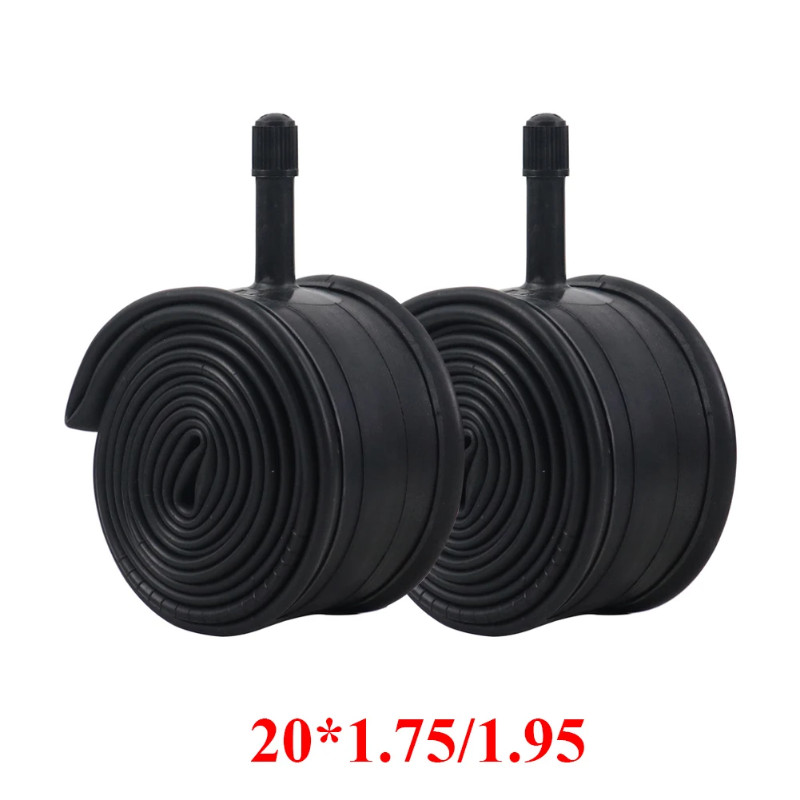 2PCS 20x1.75/1.95 Inch Electric Bicycle Inner Tube 20*1.75 Inch MTB Camera 20 Inch Bike Black Rubbe