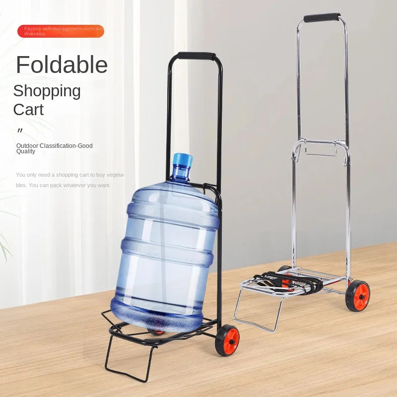 Foldable Portable Household Trolley Trolley Household Shopping Cart Outdoor Heavy Luggage Cart Smal