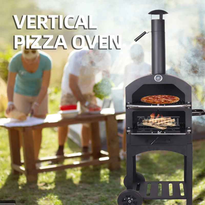 Vertical Charcoal Grilled Pizza Oven Outdoor Courtyard BBQ BBQ Pizza Oven Braised Pie Oven