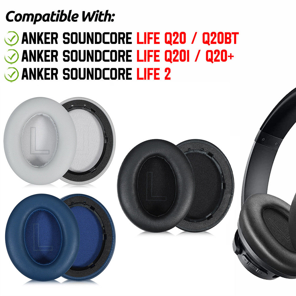 สําหรับ Anker Soundcore Life 2 Q20 Q20 + Q20i Q20BT หูฟังแผ่นรองหูฟังเบาะฟองน้ําชุดหูฟัง Earmuffs เป