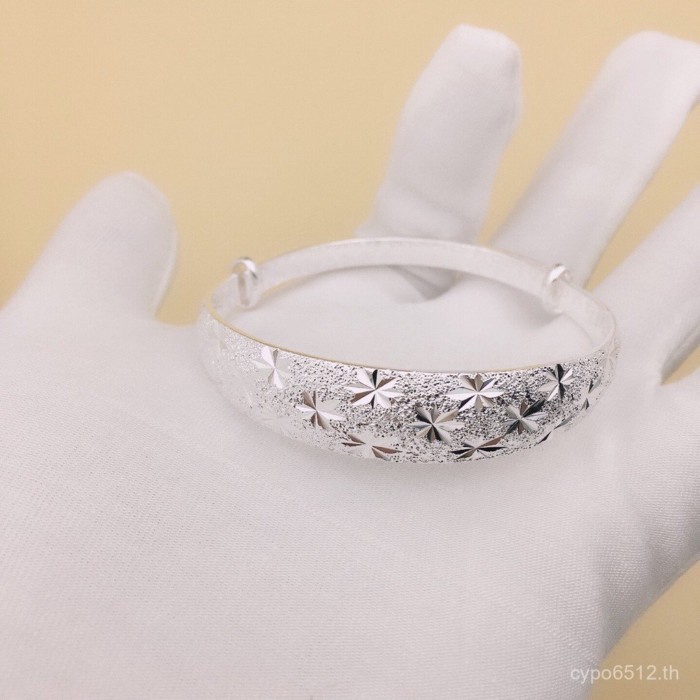 999 สร้อยข้อมือเลื่อนสําหรับผู้ใหญ่ขายส่งสร้อยข้อมือวันแม่ผู้สูงอายุของขวัญเงินแท้ Gypsophila QO9L