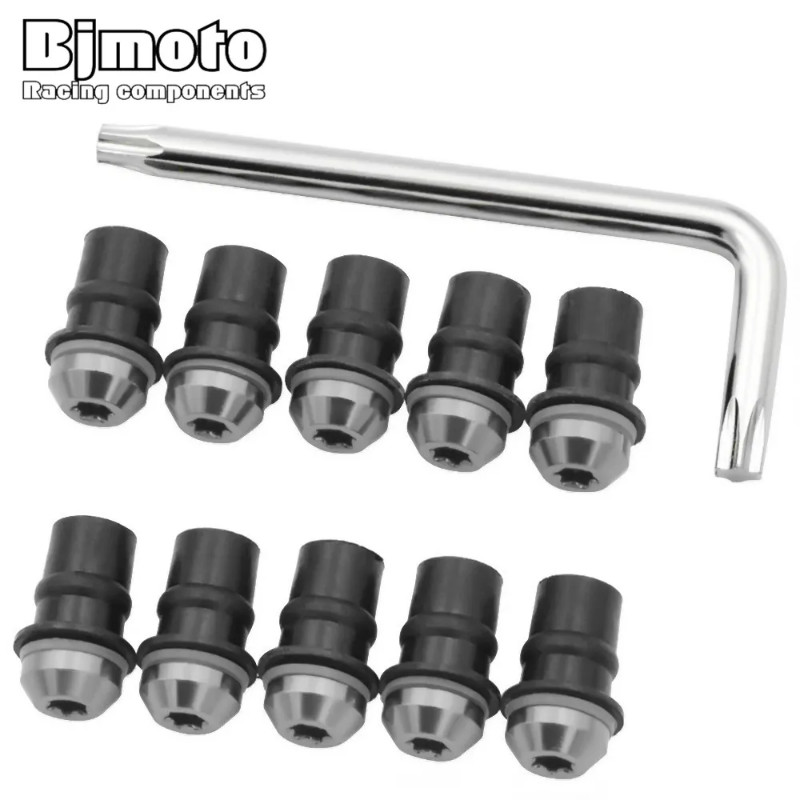 BJMOTO 10 PCS Motorcycle Windscreen Screw Windshield Fairing Bolts for Ducati 848 1198 1199 M1000 A