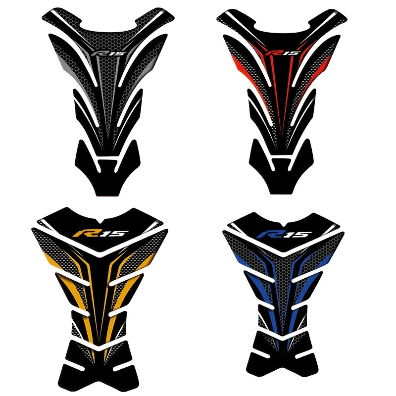 3D Carbon-look Motorcycle Tank Pad Protector Decal Stickers Case for  yzfr15 YZFR15 YZF R15 R15