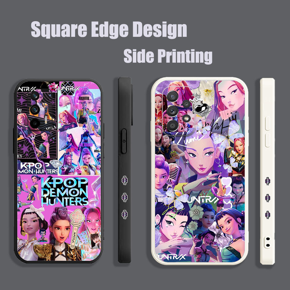 ปลอกสําหรับOPPO A71 F9 Pro Reno6 Z Reno5 A94 A8 A31 2020 A1K A7X Kpop Demon Huntersสีชมพูสุนทรียศาสต