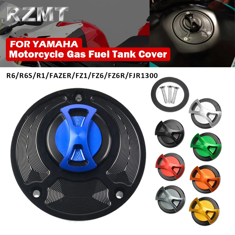 8 Colors Fuel Gas Tank Cap Cover  For Yamaha R6 R6S R1 FAZER FZ1 FZ6 FZ6R FJR1300 TT600E TT600S FJR