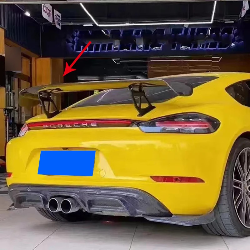 Rear Trunk Spoiler Wing For Porsche Boxster Cayman 718 981 987 New GT4 Rear Trunk Big Spoiler Lip W