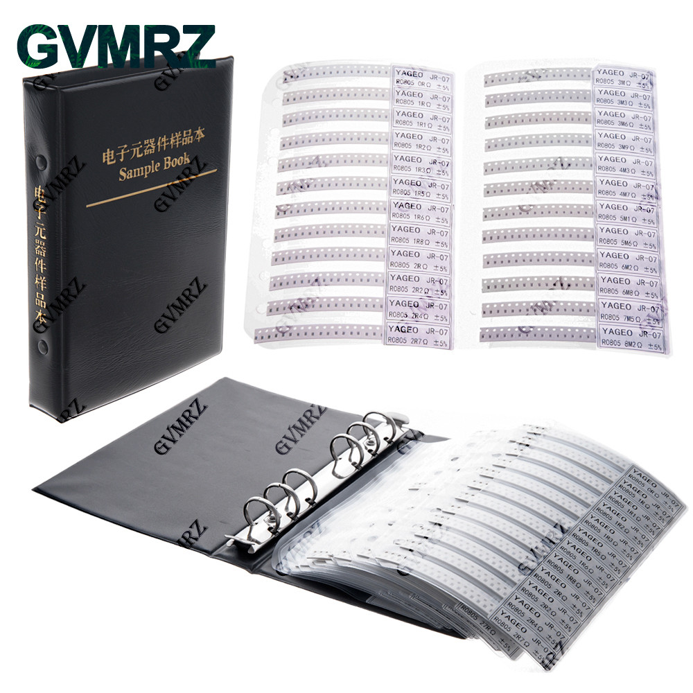 0201 0402 0603 0805 1206 5% Resistor Kit Smd Book Chip Resistor Assortment Kit FR-07 SMT 170 ค่า 0R-