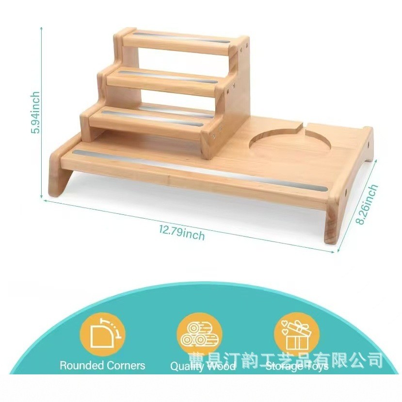 #stock# ทนทานไม้สามชั้น Tonies กล่อง Magnetic Desktop ของเล่นเด็ก Rack