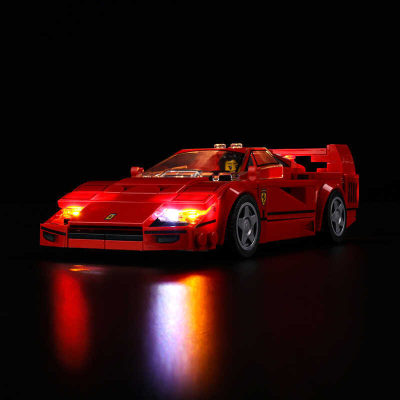 KY แม้แต่เหมาะสําหรับ Lego Super Racing 76934 Ferrari F40LED Building Block ของเล่นแสง