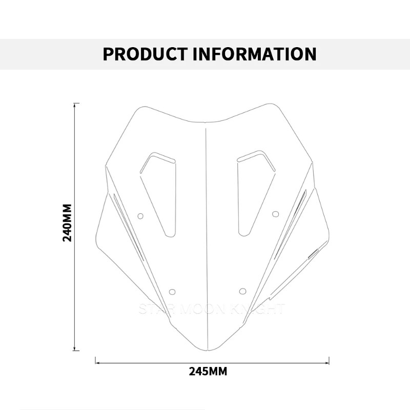For DUCATI MONSTER 937 Plus 2021 2022- MONSTER937 Motorcycle Accessories Windshield Windscreen Alum