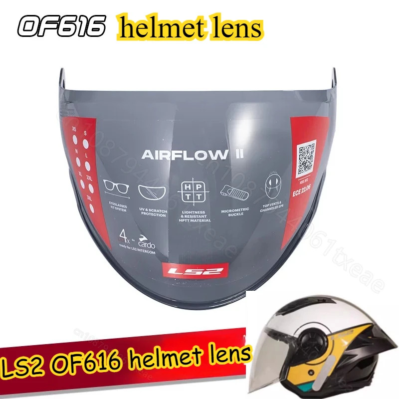 LS2 Motorcycle Half Helmet OF616 Original Lens Black Lens Color Visors Helmet Accessories motorcycl