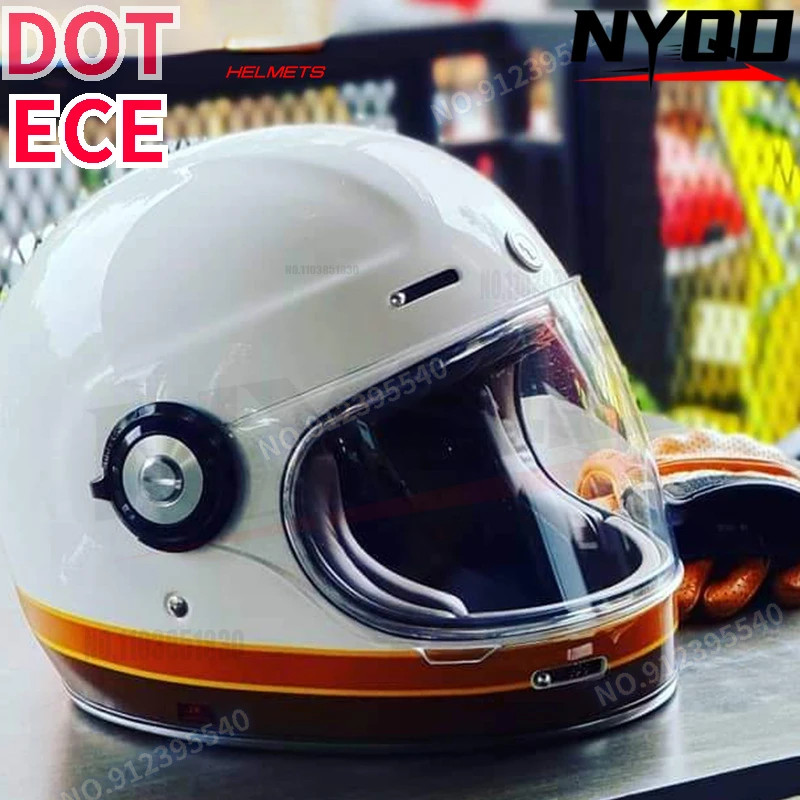 Torc retro full-face helmet motorcycle helmet motorcycle electric scooter four seasons DOT/ECE fibe