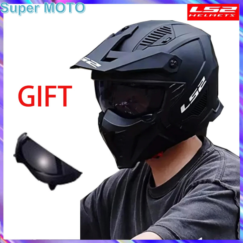 Original LS2 OF606 Motorcycle Helmet Motorbike Off-Road Modular Capacete ATV HD Motocross Casco Ls2
