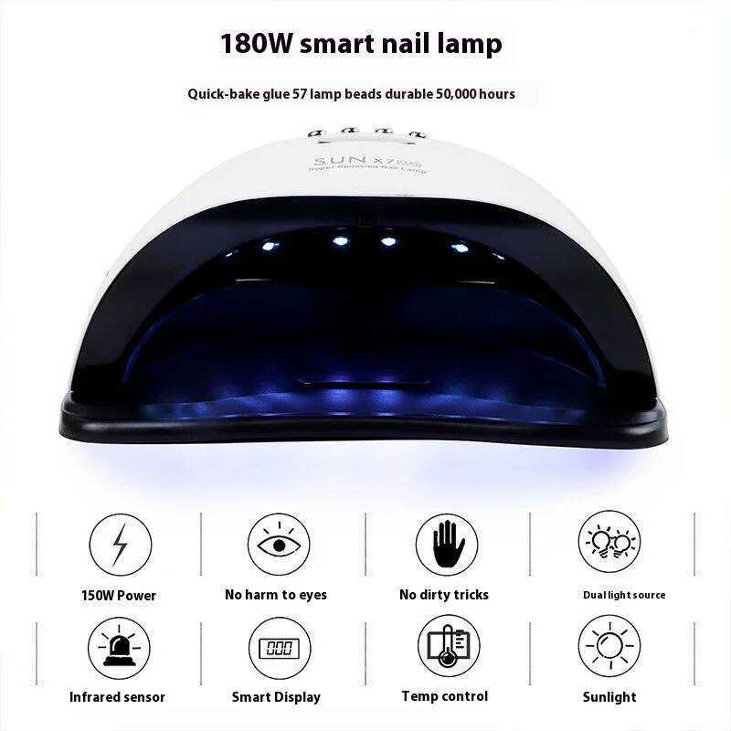 C Professional 180W Nail Lamp LED Gel Polish Dryer With Handle 57 Lights Sunx7max For Salon And Hom