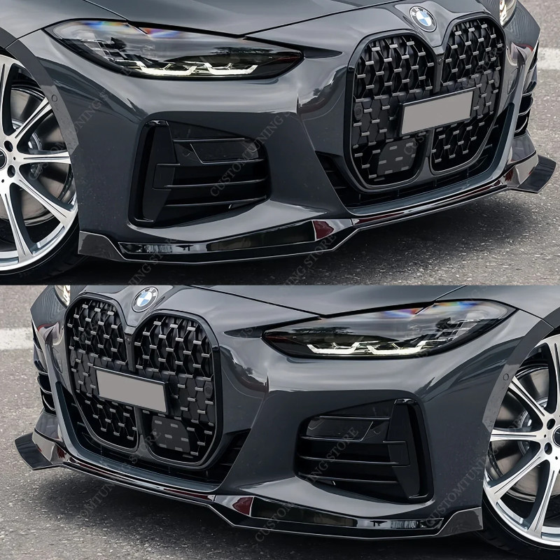 For BMW G22 G23 M Sport MP Style Front Bumper Lip Splitter Spoiler 430i 430d M440i M440d 2-Door 202