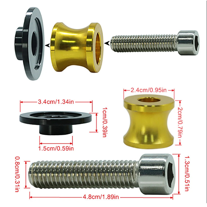 For Kawasaki ER 6F ER-6F ER 6 F ER6F All Years 6/8/10MM Motorcycle SwingArm Sliders Spools CNC Swin
