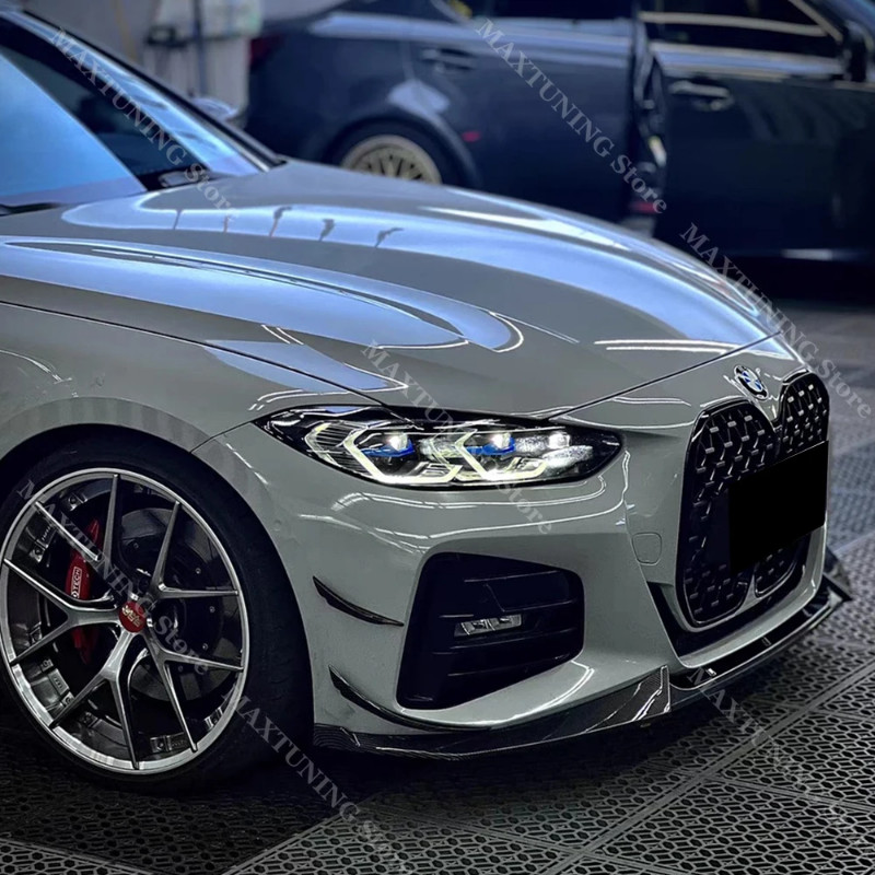 For BMW 4 Series G22 G23 Front Bumper Side Canard Splitter 420i 430i M440i M440d 2020-2024 Aero Kit