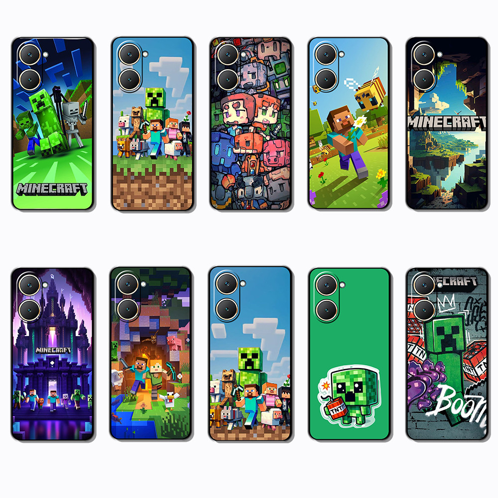 สําหรับ Vivo Y03 Y30T Y18 Y18S Y18E T3 Z9 lite Y37M Minecraft เกมนุ่มโปร่งใสเคสโทรศัพท์
