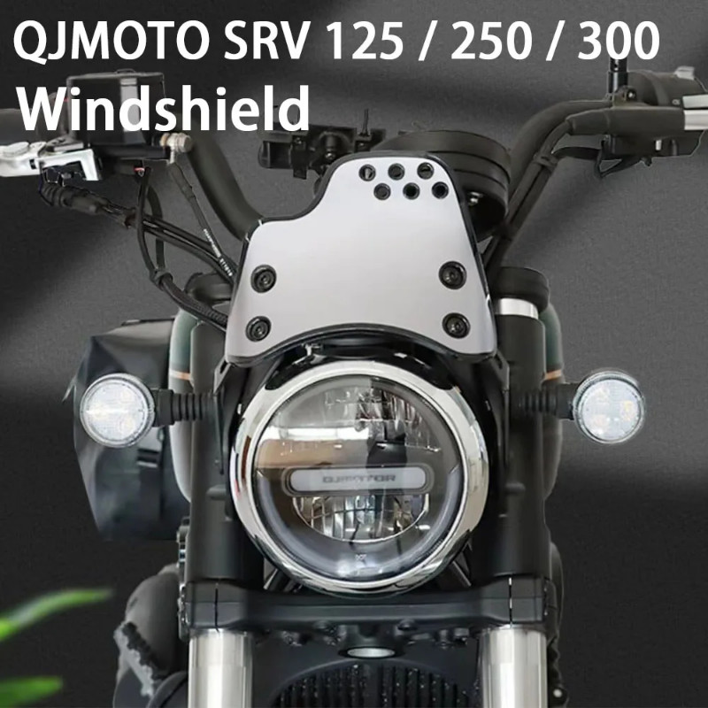 New Motorcycle Accessories Fit QJMOTO SRV300 Retro Style Windshield Apply For QJMOTO SRV300 SRV125