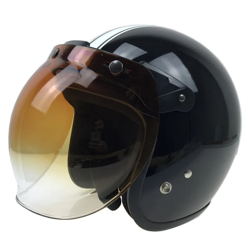 Motorcycle Helmet glass 3 pin buckle helmet windshield with flip up base DIY casco bubble windshiel