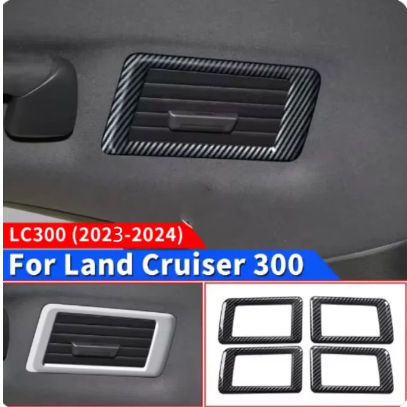 For Toyota Land Cruiser LC300 2023-2024 Back Air Vent Decoration Protective Sticker LC300 FJ300 Int