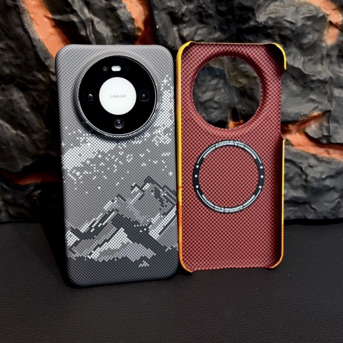 เคสพีซีลายคาร์บอนไฟเบอร์ที่รองรับแม่เหล็กสําหรับ Huawei Mate 80 Pro