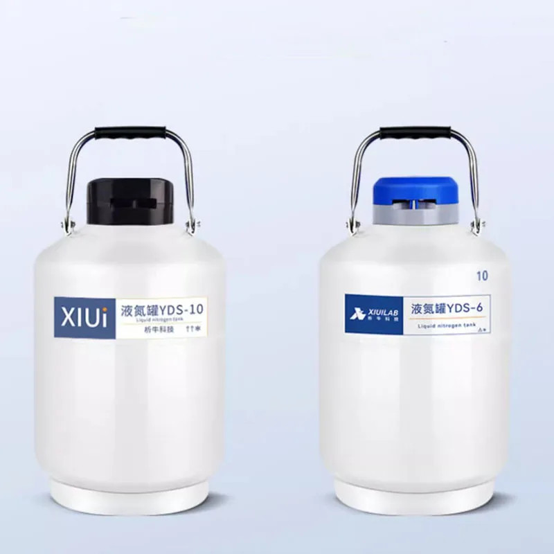 YDS-10 Liquid Nitrogen Tank Liquid Nitrogen Container 10L Storage Type Cryogenic Liquid Nitrogen Co