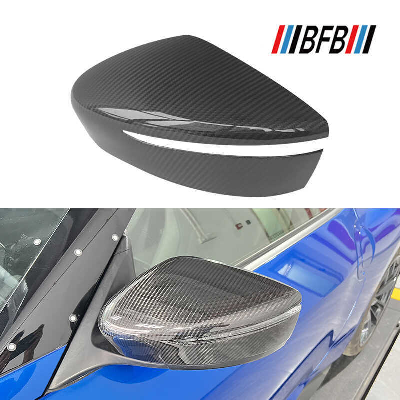 เหมาะสําหรับ Nissan Nissan Z Rz34 4Z คาร์บอนไฟเบอร์แห้งกระจกมองหลังเชลล์คาร์บอนไฟเบอร์จริงกระจกมองหล