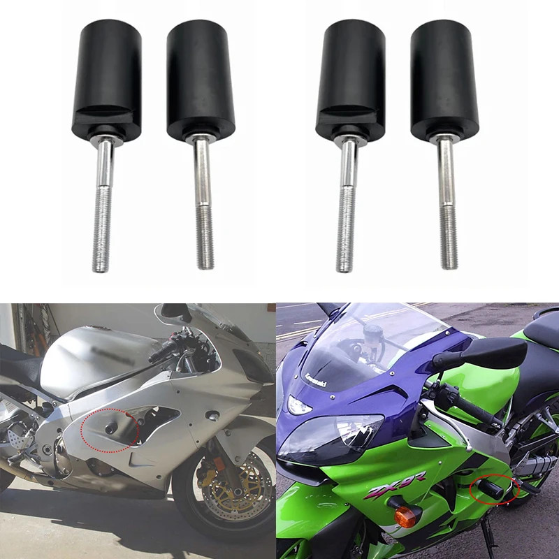 For Kawasaki ZX9R ZX 9R ZX 9 R 2002-2003 Motorcycle Accessories Black/Carbon No Cut Frame Sliders F