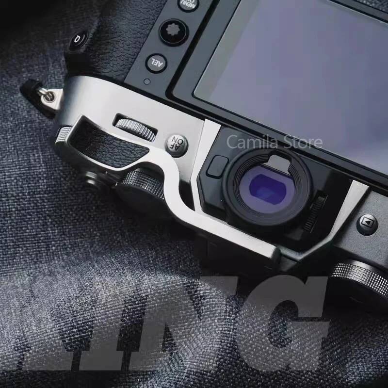 โลหะรองเท้าร้อน Thumb-Up Hotshoe Thumb Up Grip สําหรับ Fuji Fujifilm X-T50 xt50 กล้อง Hand Grip หนัง