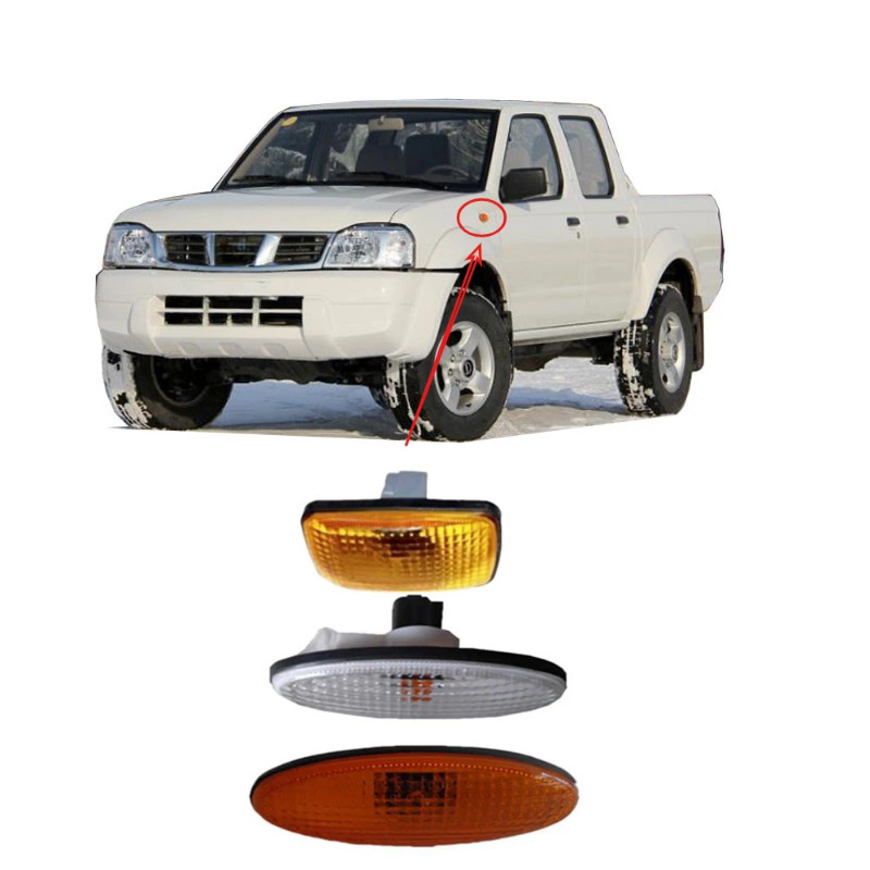 1 Piece Side Lamp for Nissan D22 Side Turn Signal Lights for D22 Marker Lamps for D22 Fender Lamp f