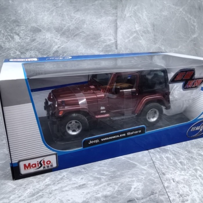 Meritor รูปที่ 1/18 Jeep Jeep Sahara Wrangler Sahara จําลองรถออฟโรดโลหะผสม