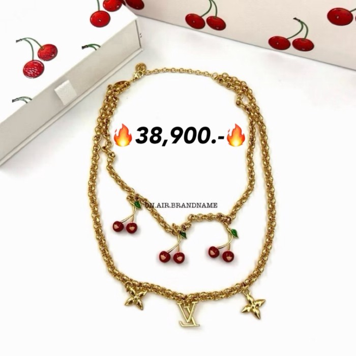 New Lv x TM cerise cherry nacklace สร้อยคอ น้องเชอร์รี่ ต้องสะสม