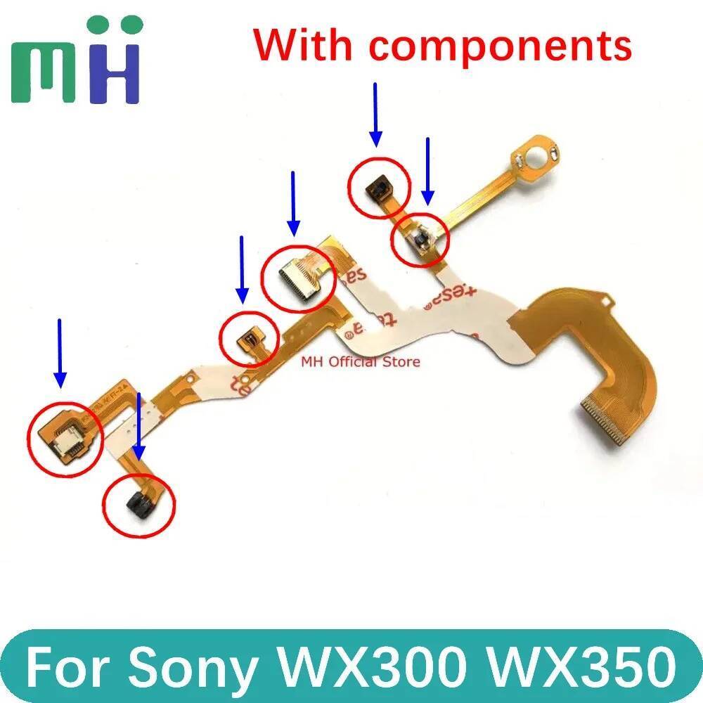 Copy ใหม่สําหรับ Sony WX300 WX350 เลนส์ Flex Cable ด้านหลังหลักยืดหยุ่น FPC (พร้อมเซ็นเซอร์และซ็อกเก