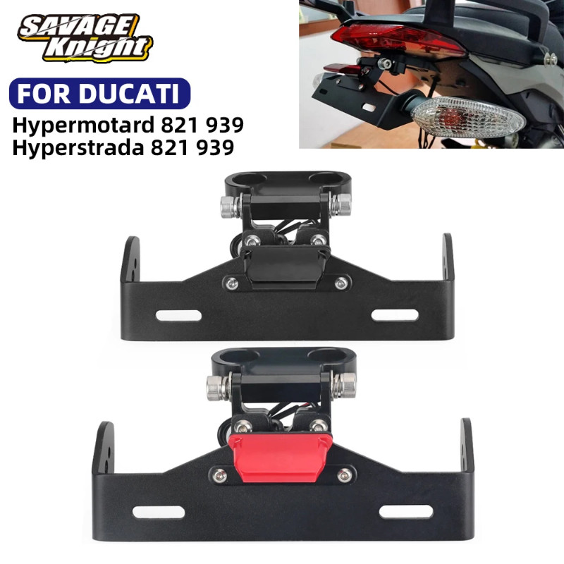 For DUCATI Hypermotard Hyperstrada 821 939 SP License Plate Holder LED Light Tail Tidy Fender Elimi