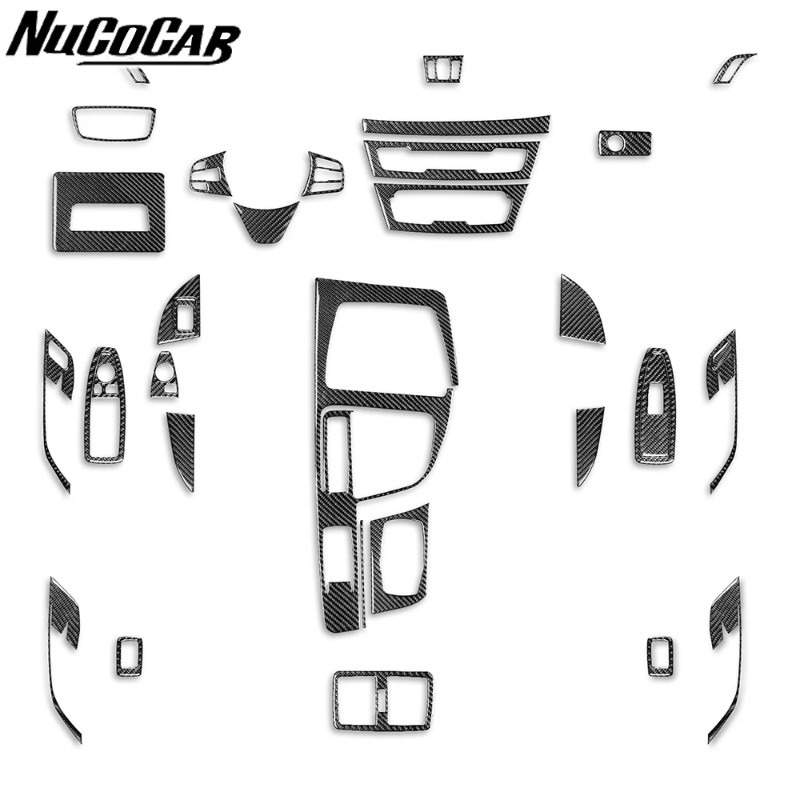 For BMW X1 F48 X2 F39 2016-2021 Carbon Fiber Radio AC CD Shift Water Cup door Panel Car Interior Ac