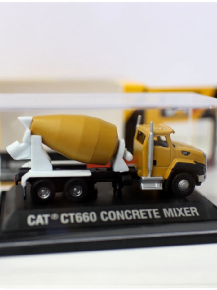 Carter Engineering Truck 1/160 MINI CAT CT660 Cement Mixer Truck Alloy จําลองฉากตกแต่ง