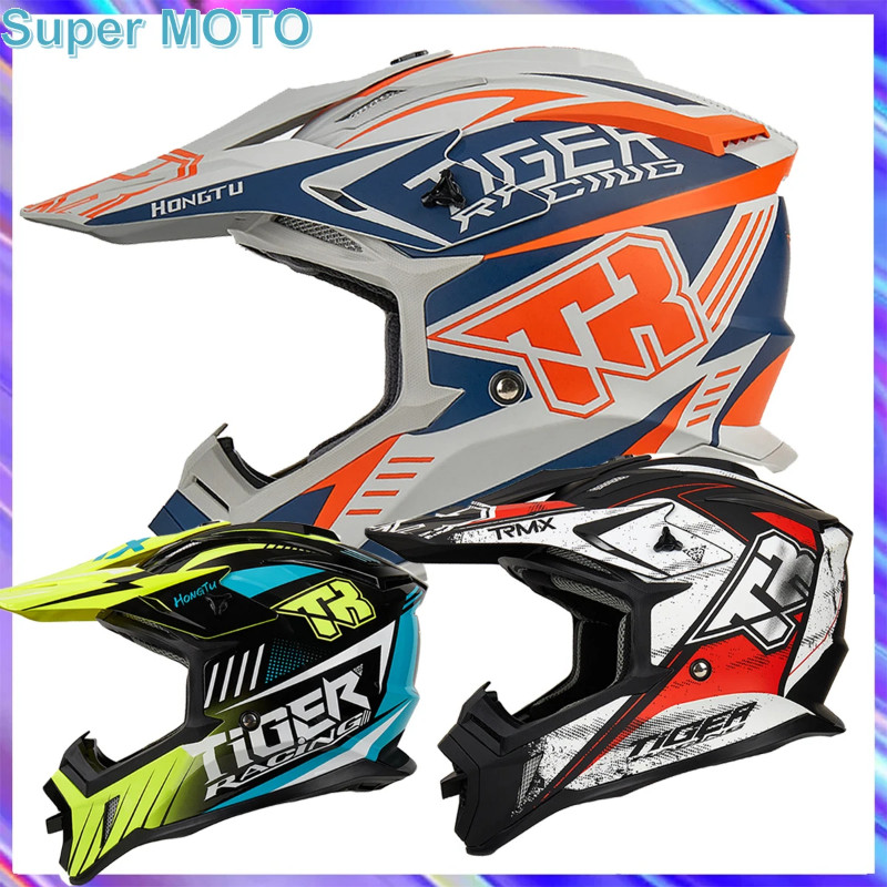 Tiger Motorcycle Helmet Off-Road Casco Summer Racing Motocross Capacete ECE DOT Certification  4 Se