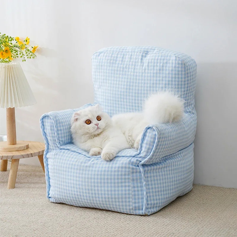 cat fabric sofa All-season cat nest Removable and washable pure cotton internet celebrity cat bed p
