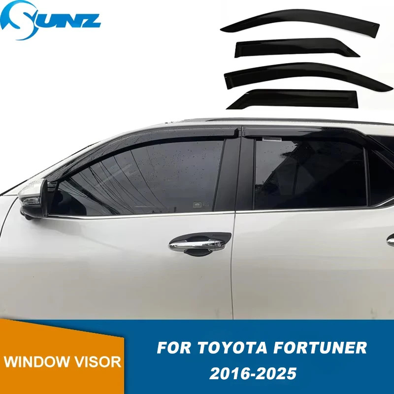 Side Window Visor For Toyota Fortuner SW4 2016 2017 2018 2019 2020 2021 2022 2023 2024 2025 Sun Rai