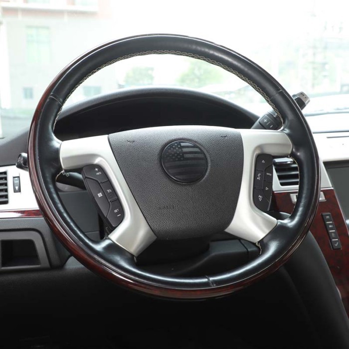 For Cadillac Escalade 2007-2014 car logo cover Car steering wheel logo cover Interior decoration ac