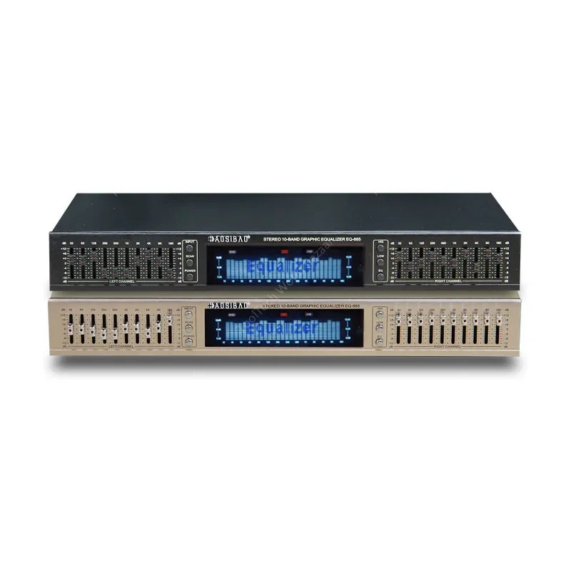 220V EQ665 Equalizer Hifi Home EQ Equalizer Dual 10 BAND Stereo Treble Alto Bass Regulation With Bu