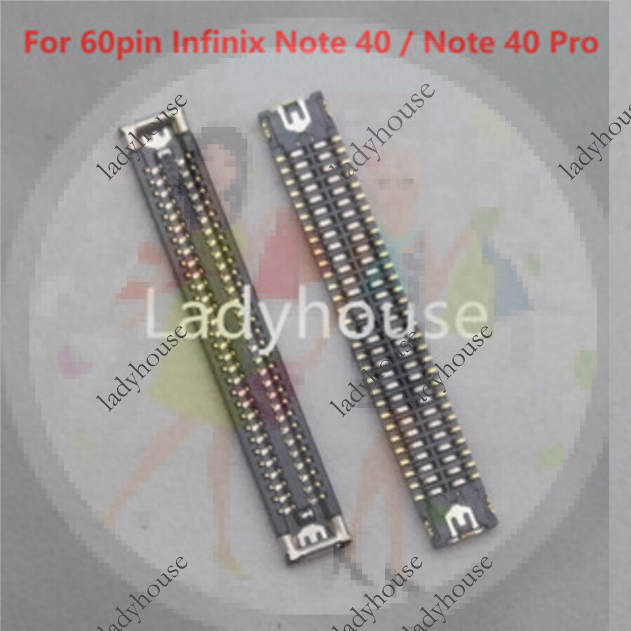 1-10pcs FPC Connector สําหรับ 60pin Infinix หมายเหตุ 40/หมายเหตุ 40 Pro FPC Connector บนเมนบอร์ดบอร์