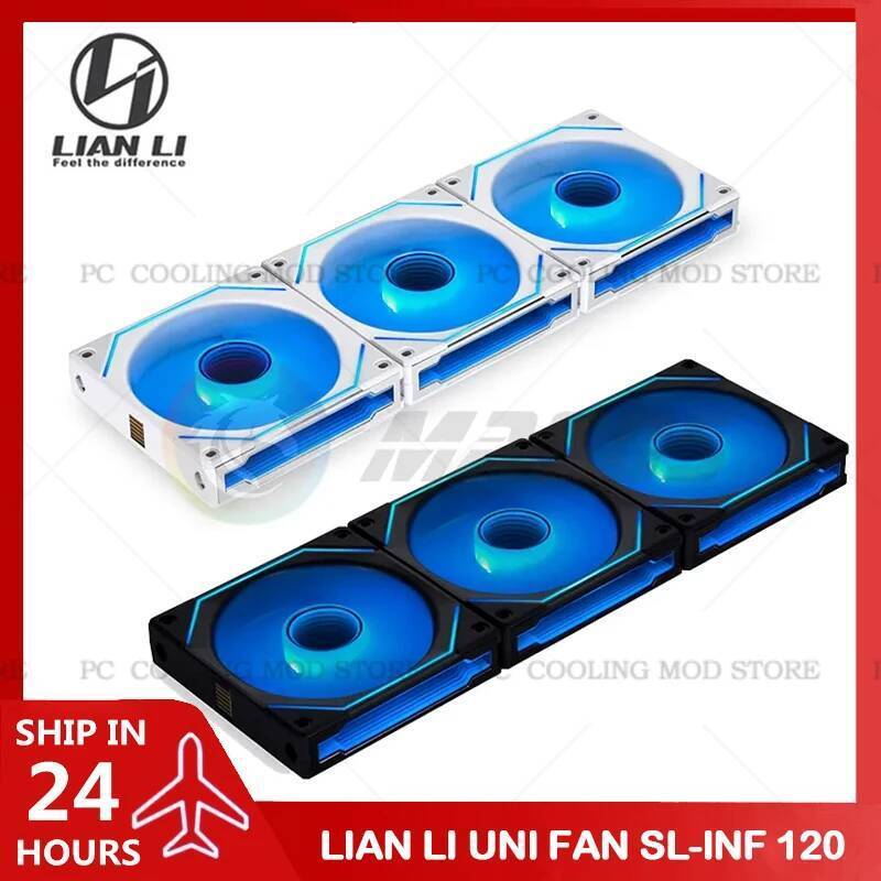 LIAN LI UNI พัดลม SL-INF 120 Infinity กระจกพัดลม RGB หม้อน้ํา Cooler Gen.3 40 Leds L-Connect 3 120 ม