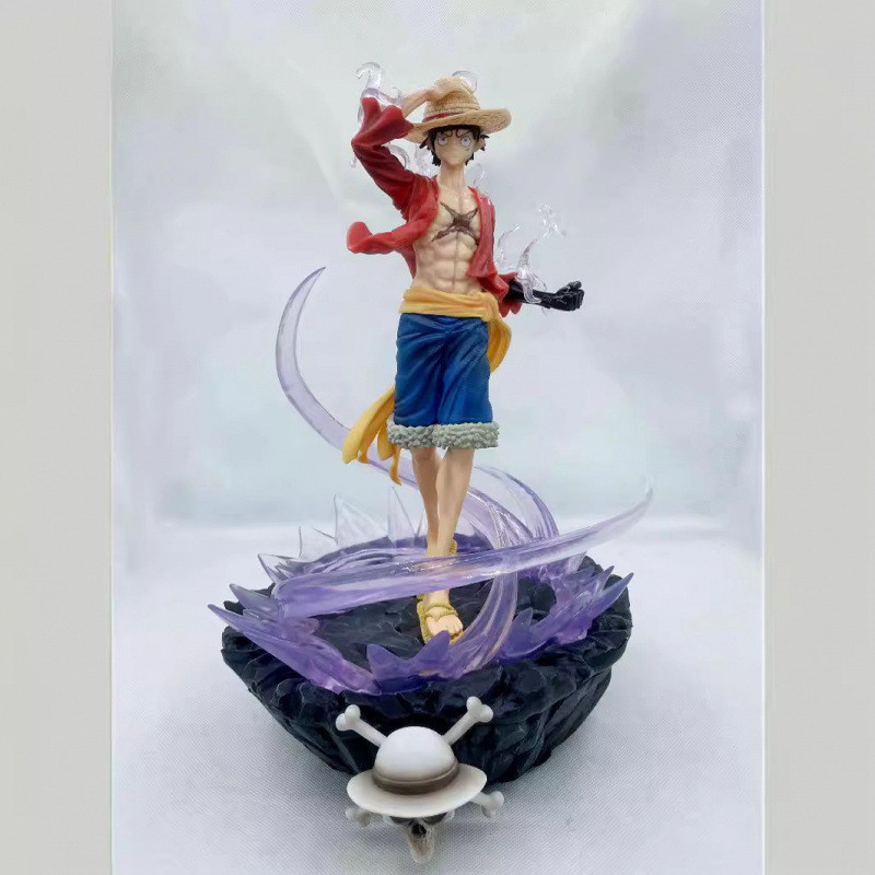 #รูปปั้น# One Piece Fire Fist Luffy กำปั้นใหญ่ Luffy Luffy Series ภาพเคลื่อนไหวชุดเครื่องประดับตัวเ