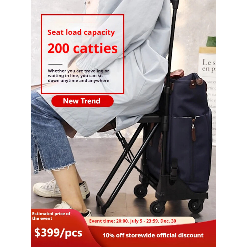 Shopping Grocery Cart Trolley Bag Upgrade Shopping Bag Shopping Cart Carry-on Bag Eco-friendly Fold