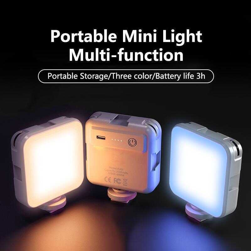 Seanuo-Mini Light LED Beauty แบบพกพา Dual Professional ไฟพร้อมคลิปโทรศัพท์สําหรับกล้องการถ่ายภาพวิดี