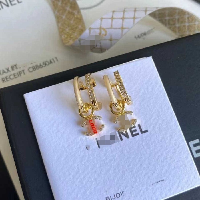 Women's C+ Earrings Full Diamond Earrings Set With Rhinestones Earrings Fashion All-Matching