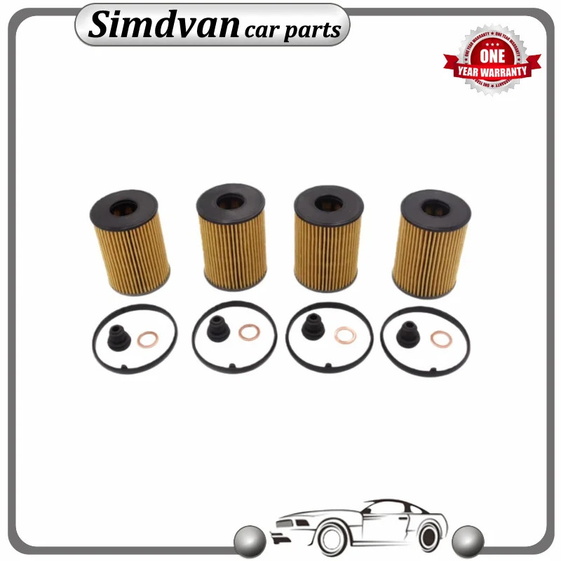 4pcs Engine Oil Filter Kit 26350-2S000 263502S001 26350 2S001 100514 2100514 for Hyundai Sonata Tuc